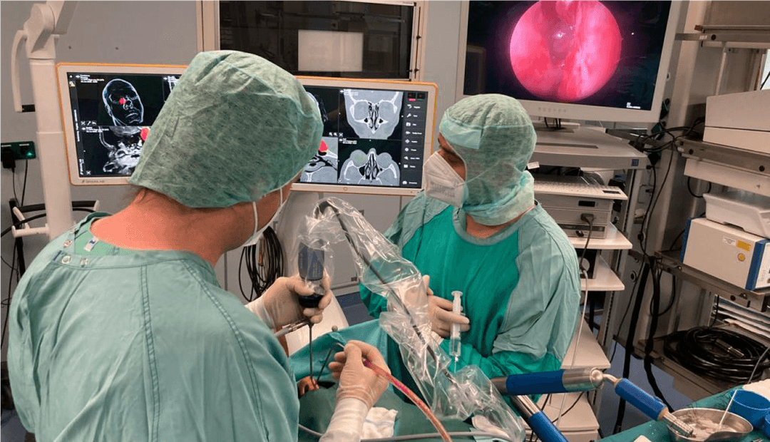 Observation of surgery with conventional navigation system