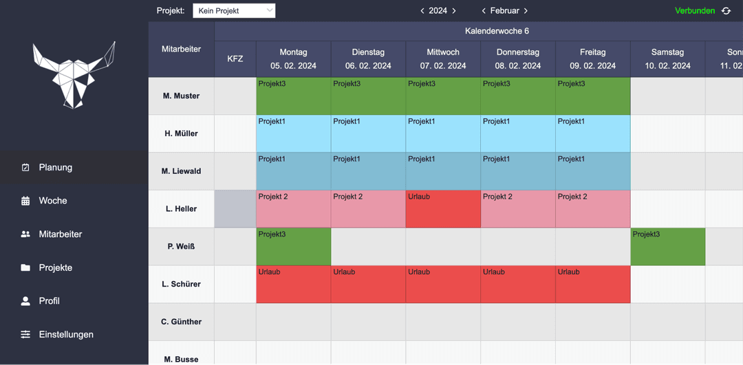 Manage schedule of employees